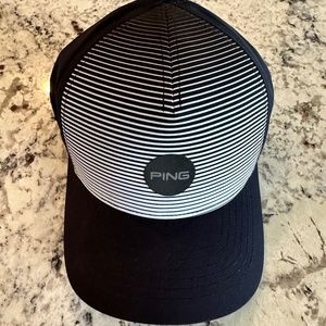 Ping Snapback Navy Mens Golf Hat - New